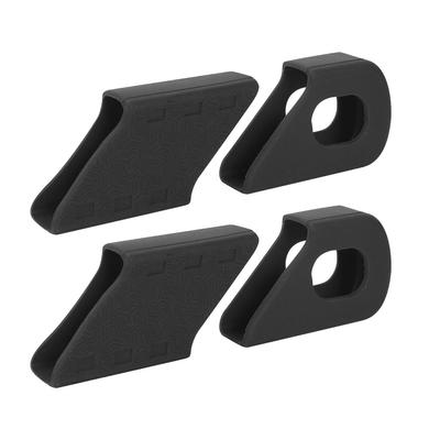 4PCS Silikon Bisiklet Krank Koruma Kolu Kol Boots Koruyucu Bisiklet Aksesuarı (Siyah)