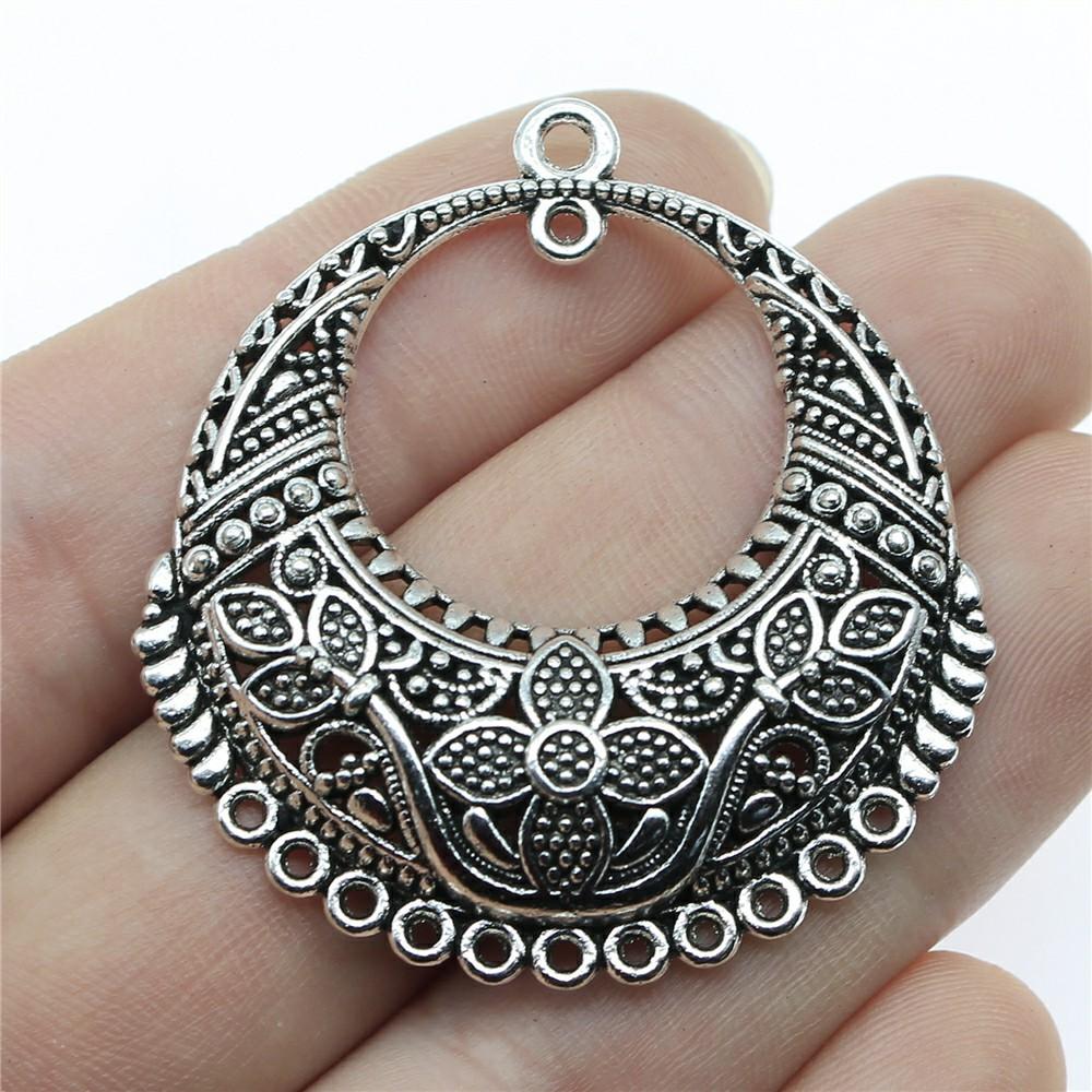 4pcs Earring Pendant For Earring Making Vintage Bohemia Earring Connector For DIY Jewelry Necklace Earrings Making Finding