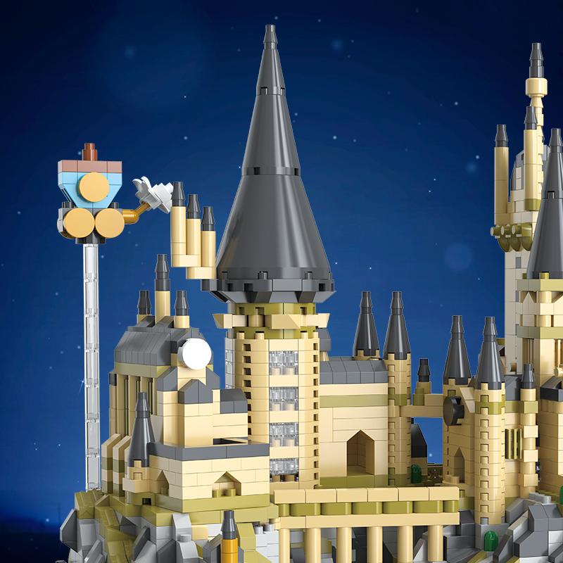 Novos Conjuntos de Micro Blocos de Construção Castelo de Wizardry Harry Potter Arquitetura Gótica Kit Modelo DIY para Crianças e Adultos Presentes 2700+ peças
