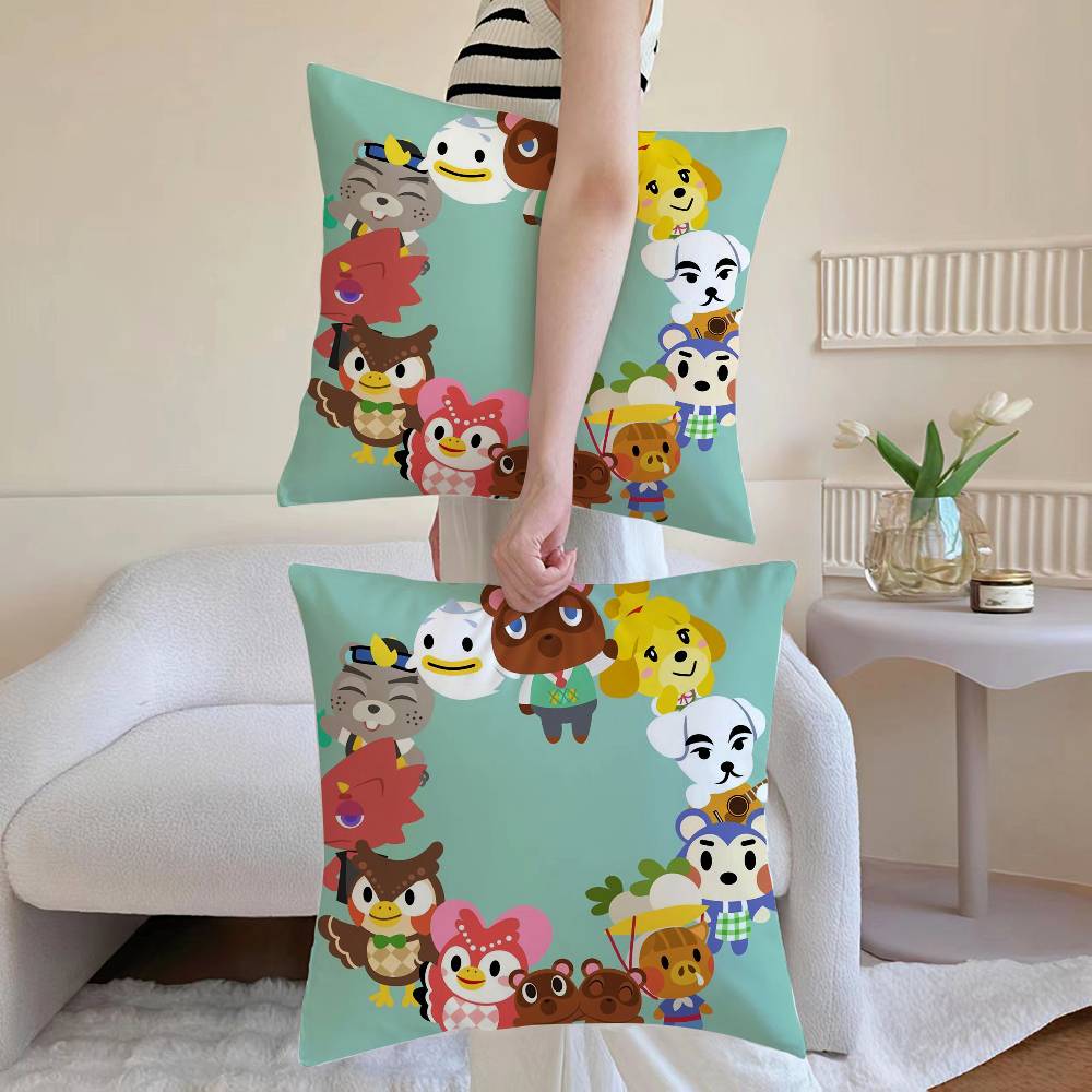 

Мультяшный милый животный C-образный чехол на подушку против пылевых клещей Невидимая молния Шелковистый короткий плюш Наволочка для диванной подушки 12x12Inch