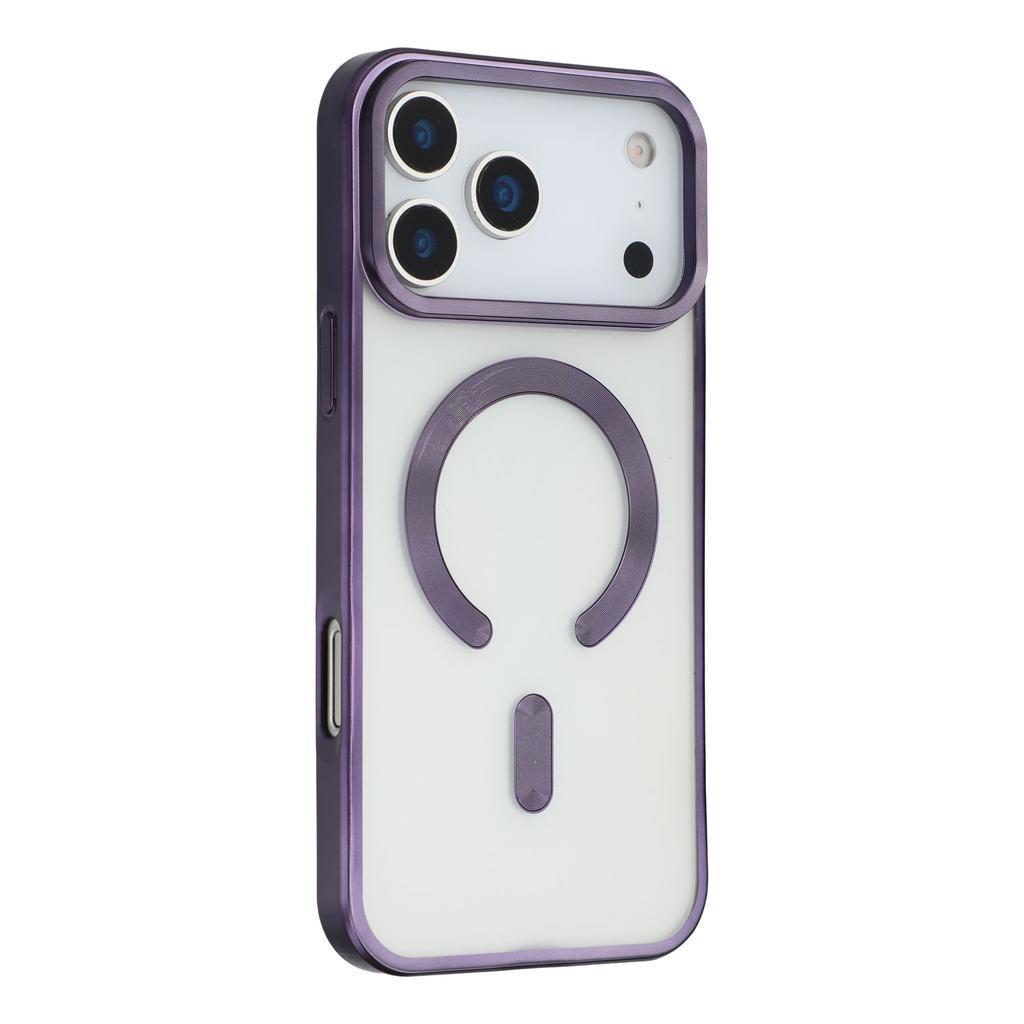 For iPhone 17 Pro Max Case Matte Electroplating Phone Cover Compatible with MagSafe