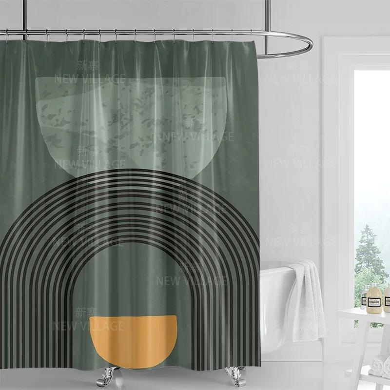 Abstrakcyjna Zasłona Prysznicowa z Graffiti Można Prać w Pralce Odporna na Wycieranie Nordycka Dekoracyjna Zasłona Prysznicowa do Rodzinnej Łazienki 180x200