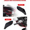Amazicha Schwarze Verkleidungs-Luftabweiser Seitenflügel Windschutzscheiben-Seitenabdeckung Schild Kompatibel für Harley Davidson Street Glide Electra Glide Tri Glide