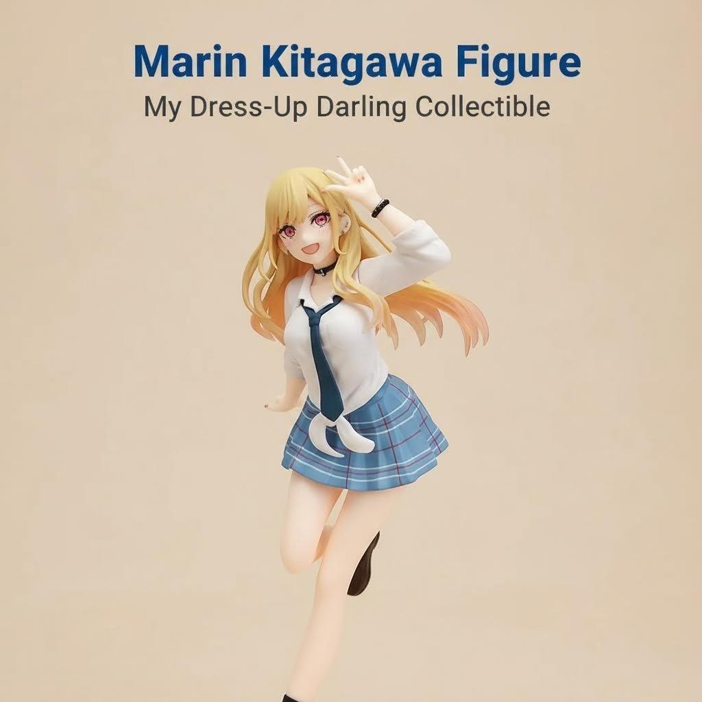Original My Dress Up Darling Kitagawa Marin Figure School Uniform Dress Up Standing Model Toy Gift Action Figure For Kids Pvc
