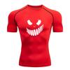 Men's Compression Athletic T-Shirt, Halloween Creepy Grinnin