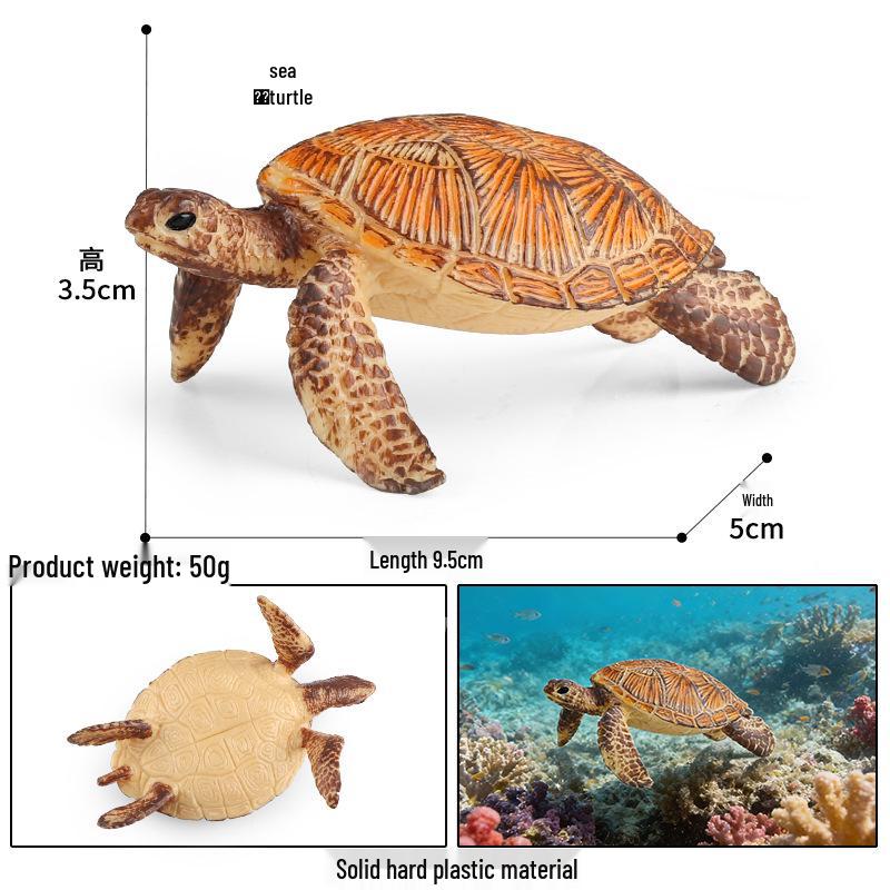 Ocean Wildlife Simulation Toy Set: Sea Turtle, Shark, Whale, Sea Lion, Tiger Shark, Manta Ray, Seal, Grouper.