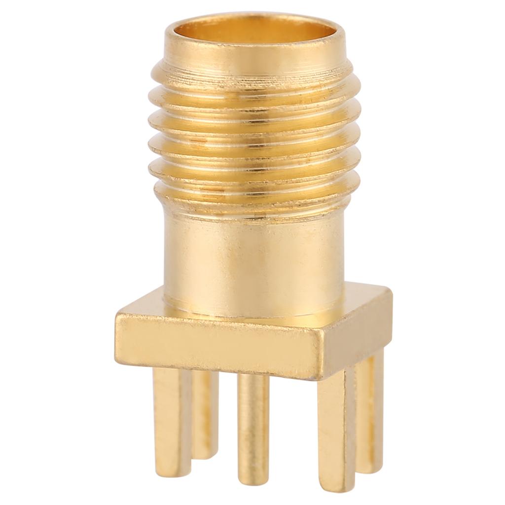 SMA Socket, 10pcs SMA Female Connector Brass SMA Female Base Socket PCB Mount 50 Ohm RF Connectors, SMA Optic Connectors