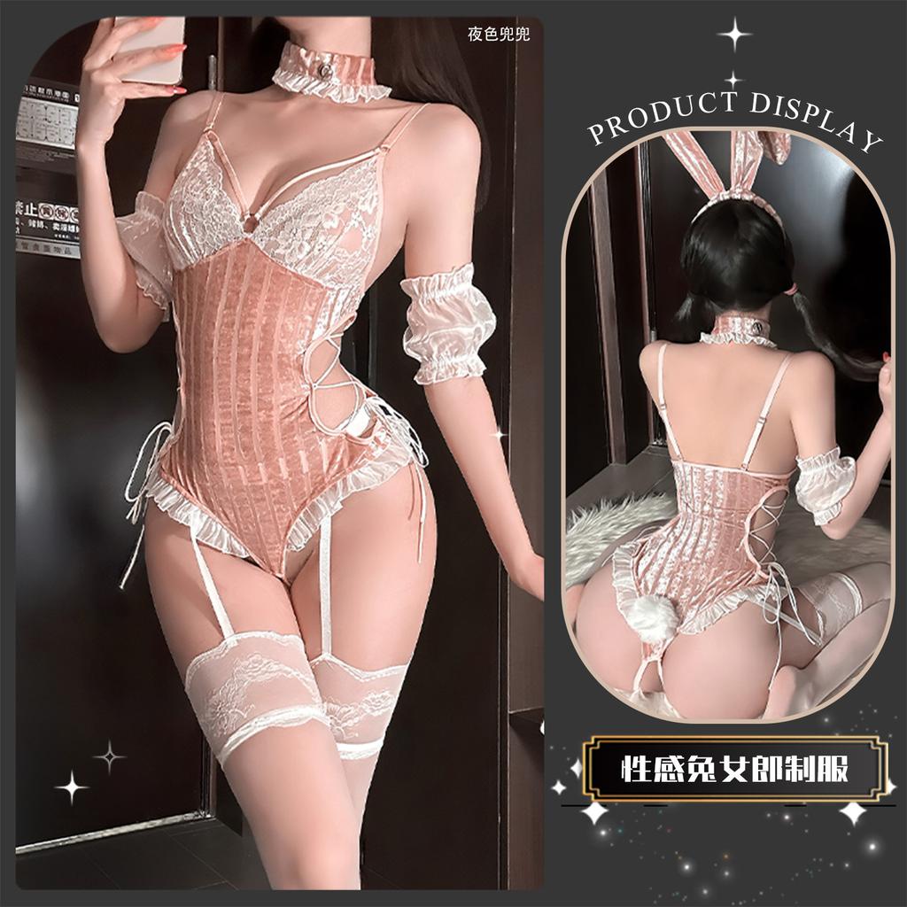Sexy lingerie sexy bunny hot one-piece seduction bed free uniform maid cos female