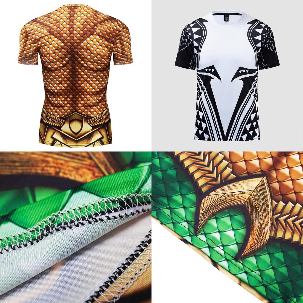 3d Printed Men's Gym Tights Sport Compression T-shirt With O-neck**