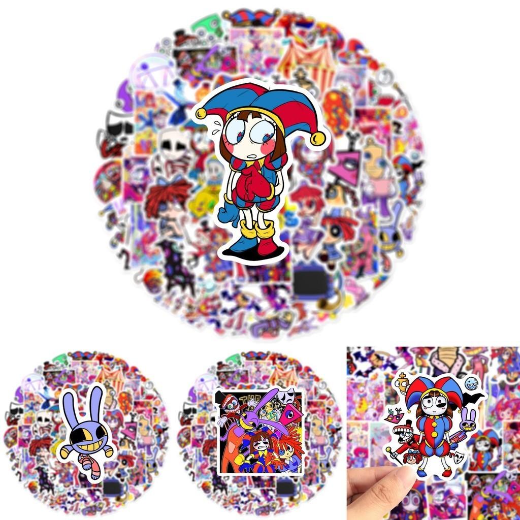 Amazing Digital Circus Cartoon Stickers 60 Count Fun And Unique Designs Car Decals