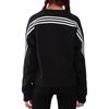 adidas Gestreiftes Sport-Sweatshirt mit Rundhalsausschnitt Damen Oberteile Schwarz H57308