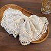 White Lace Embroidered Bow Hairpins Fashion Large HairClips for Women Girls Sweet Temperament Barrettes Female Party Headdress