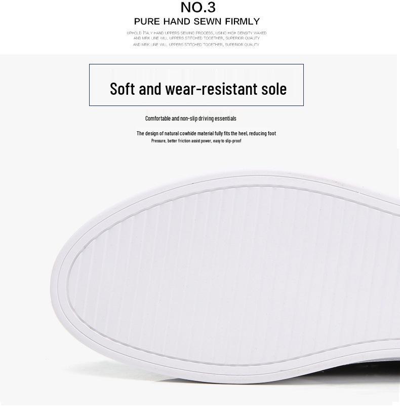 Spring Plus Size Women's Genuine Leather Slip-On White Flats - Casual, Breathable, Korean Style