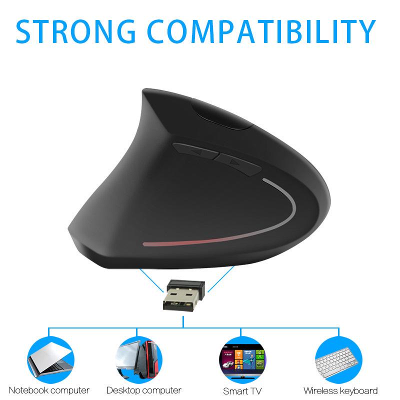 Left-Handed Ergonomic Wireless Charging Mouse - Fifth Gen