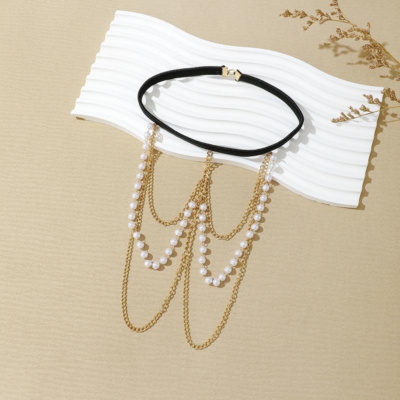 New retro leg chain exaggerated sexy beach lace pearl multi-layer thigh chain direct sales