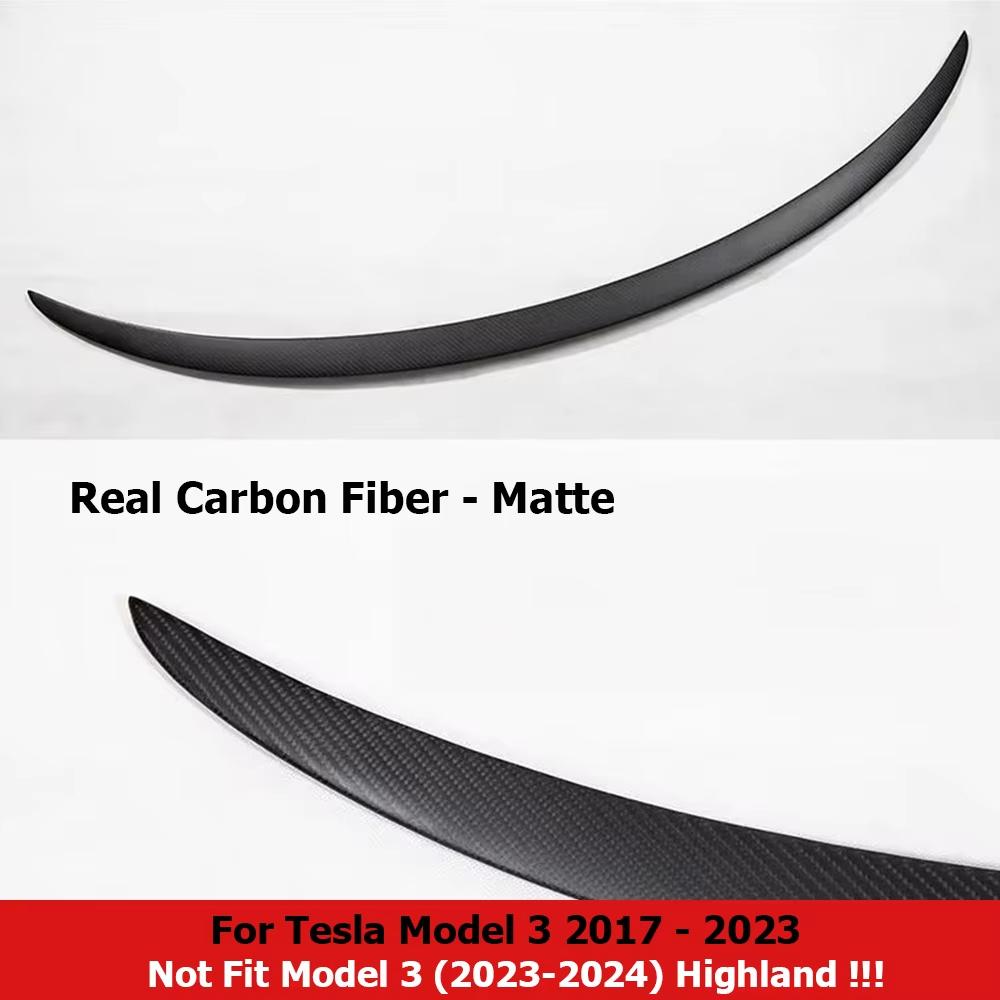 For Tesla Model 3 Highland 2026 Model Y 2024 Real Carbon Fiber Spoiler 2020-2025,Trunk Lid Wing,Car Exterior Styling