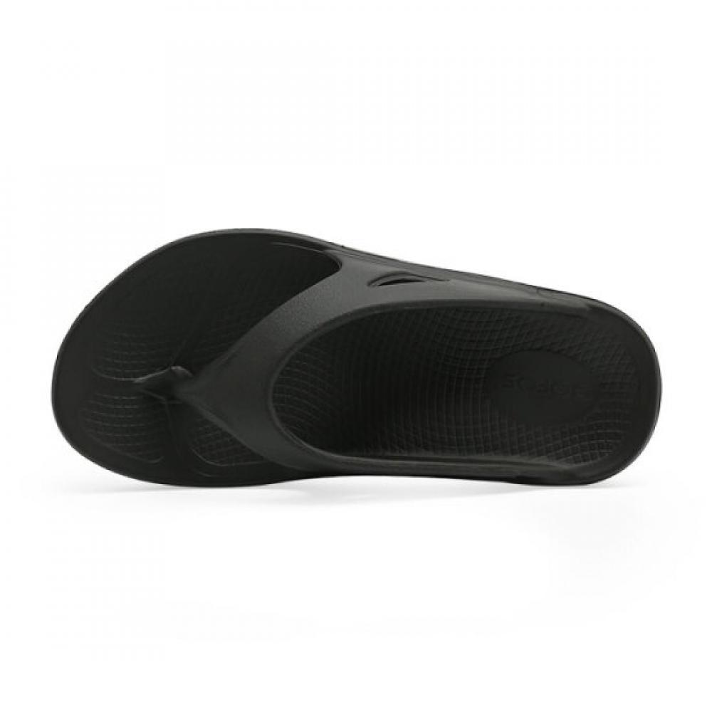 OOriginal Black Sports Upos Original Recovery Flip Flops Black Comfortable Slippers OOriginal Black