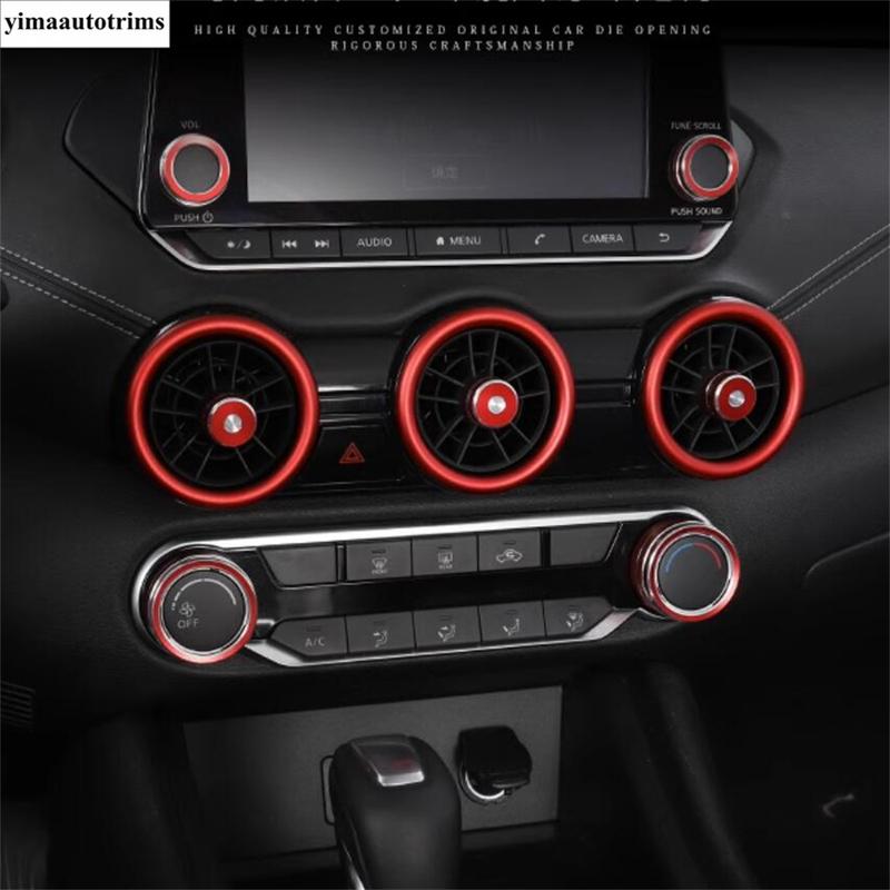 Zentraler mittlerer Luft-Klimaanlagen-Lüftungsauslass-Ring Kreisabdeckung Verkleidung Dekor Zubehör für Nissan Sentra / Sylphy - 2024