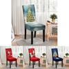 Festive Christmas Chair Cover Full Protection Stylish Cartoon Printed Dining Chair Set