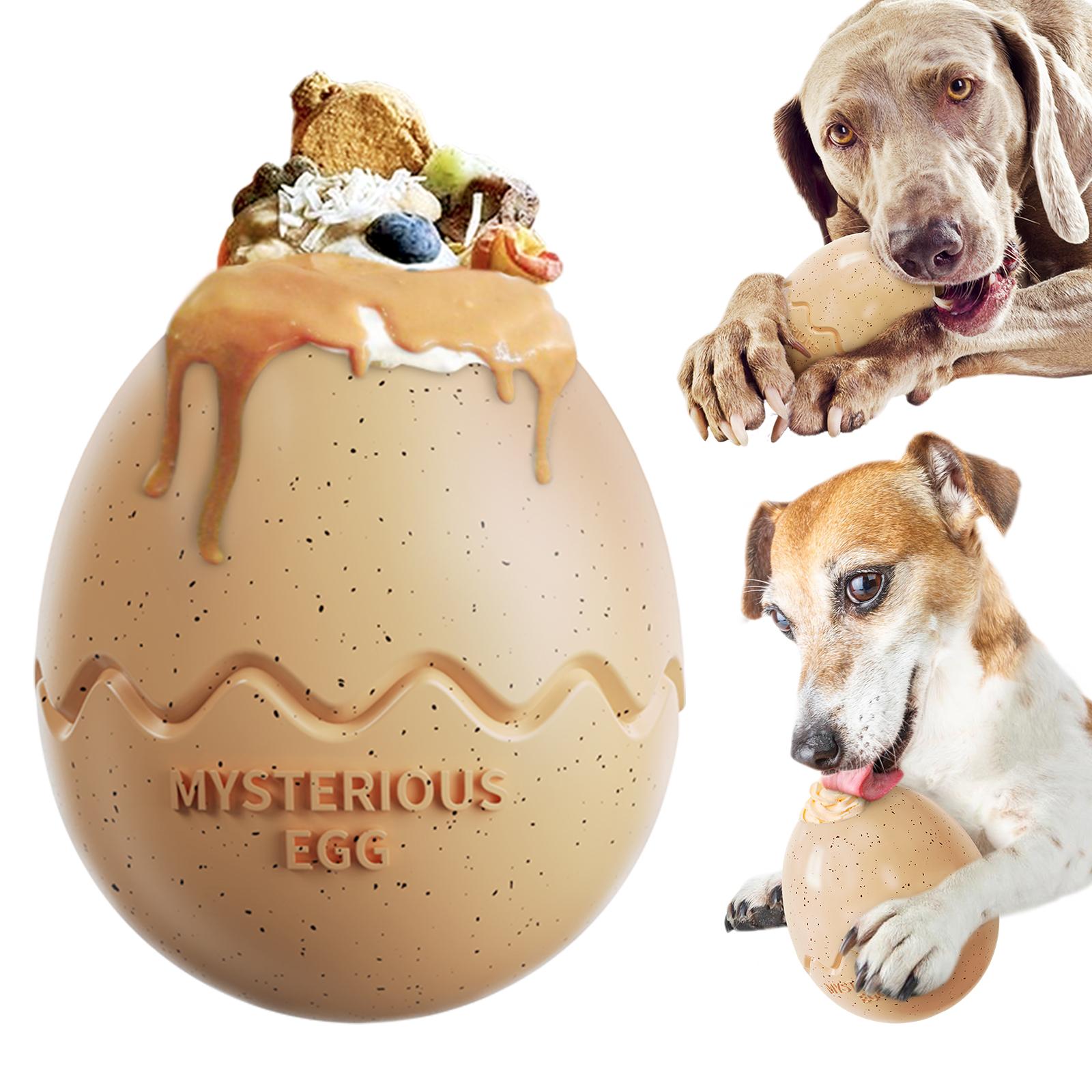 Best-Selling Eco-Friendly Slow Food Dog Chew Toy Dinosaur Egg Design Plastic Material XIAOGO Brand Chicken Flavor 325g Red