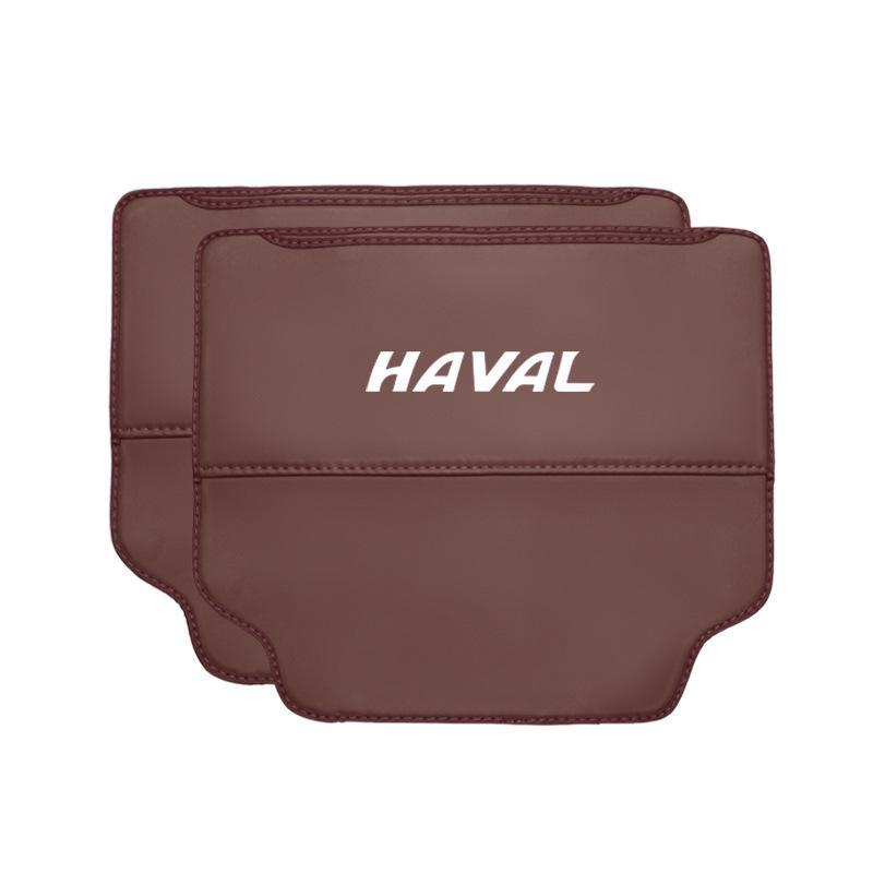 Anti-Tritt-Pads für Autositze für verschiedene Haval-Modelle - Roter Hase/Göttliches Tier Rückenschutz-Pads, Harvard Big Dog Thema.