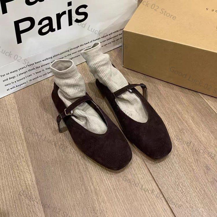 Fashion 2025 Autumn Fashion Flat Ballet Shoes Women Shallow Ballet Leather Round Toe Female Ballerina Soft Moccasin Mary Janes Shoes