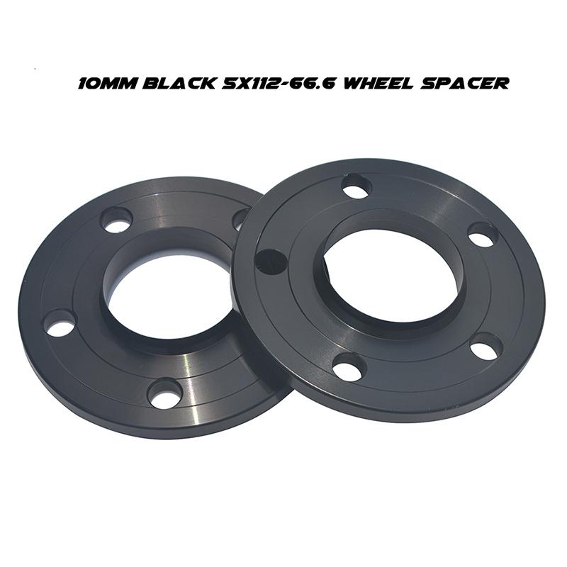 2 Stück 10mm Radnabenadapter Spurverbreiterungen Lochkreis 5x112-66.6 Verbreiterte Radflansche für Mercedes Benz AMG, CLA, CLK, GLK, C200, E200