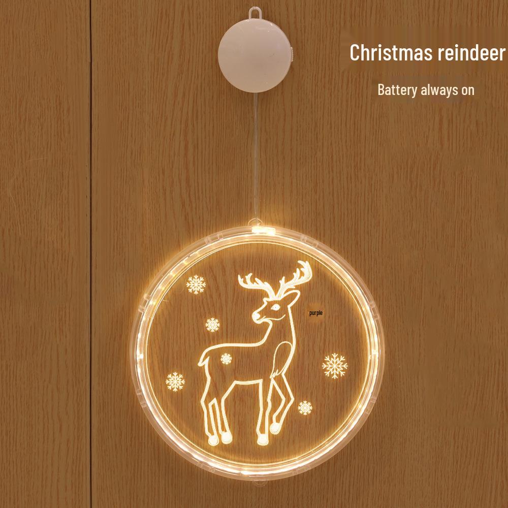 LED Neon Christmas Decoration Lights with 3D Letter Suction Cup, Acrylic Pendant, and Room Atmosphere Colored String Lights