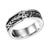 Unisex Adjustable Open Ring With Skull Motif Vintage Style Copper Plated Geometric Band Men Women