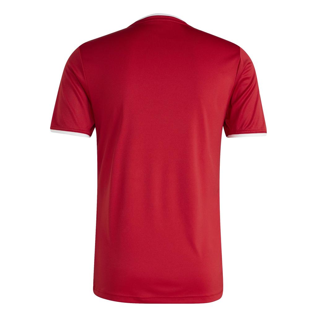 Adidas Entrada 26 Time de Futebol Power Manga Curta Tamanho Pequeno Camisa Masculina, Vermelho/Branco (EA665), Camiseta, (JZ2501)