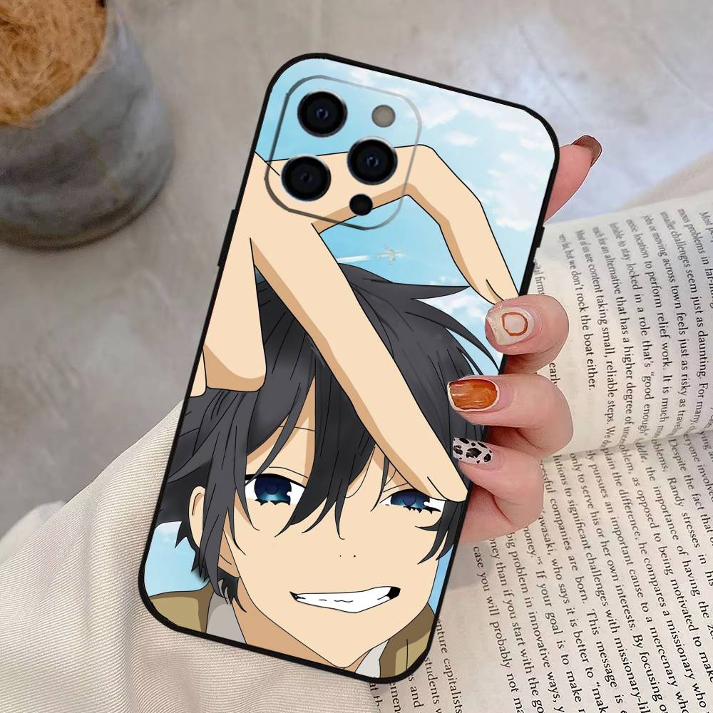 

Horimiya Phone Case For iPhone 17,16,15,14,13,12,11 Plus,Pro Max,XS,Soft Silicone Black Cover iPhone15