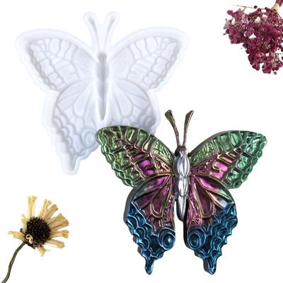 Fashionable Butterfly Wall Hanging Crystals Epoxy Resin Mold Sturdy Silicone Craft Supplies Set for Home Decoration