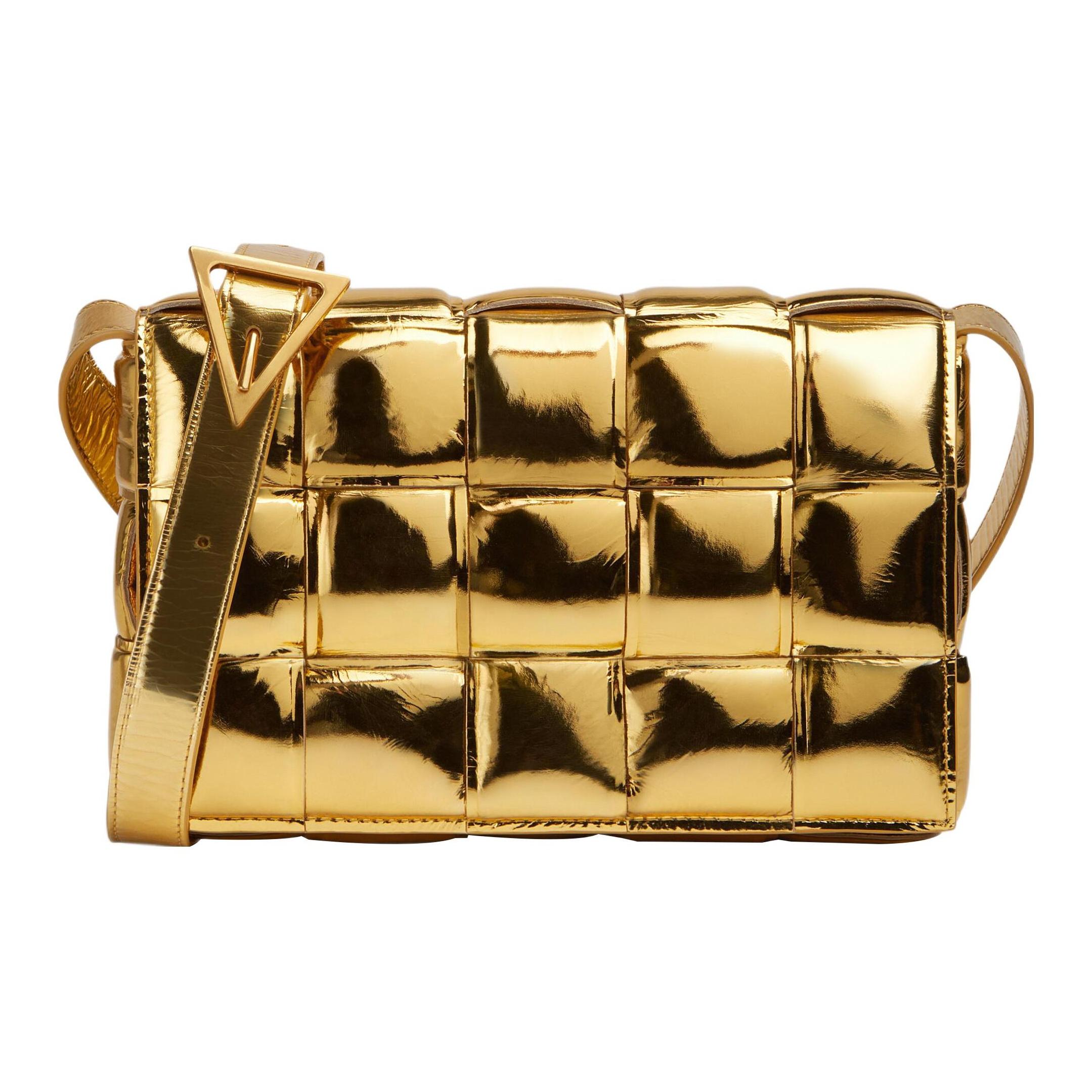 

Bottega Veneta Padded Cassette Gold Women Shoulder_bags 591970-V2AH1-8472 Shopping Bag Set(Basic Set+Shopping Bag)
