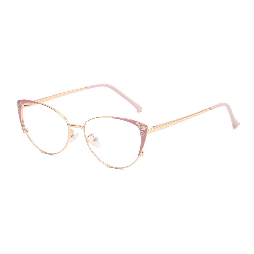 Fashion Metal Cat Eye Anti Blue Light Glasses Frame Stylish Photochromic Presbyopia Eyeglasses Customizable Prescription Lens -2