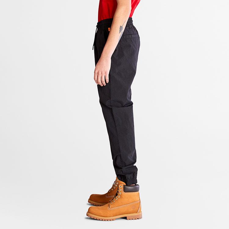 Timberland Casual Solid Color Elastic Cuff Pants Men Bottoms Black A26NS-001