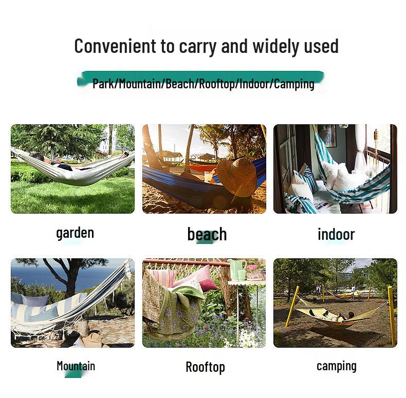 Quick-Open Mosquito-Resistant Hammock with Net, Single/Double Person, Anti-Roll Parachute Cloth for Outdoor Camping Swing