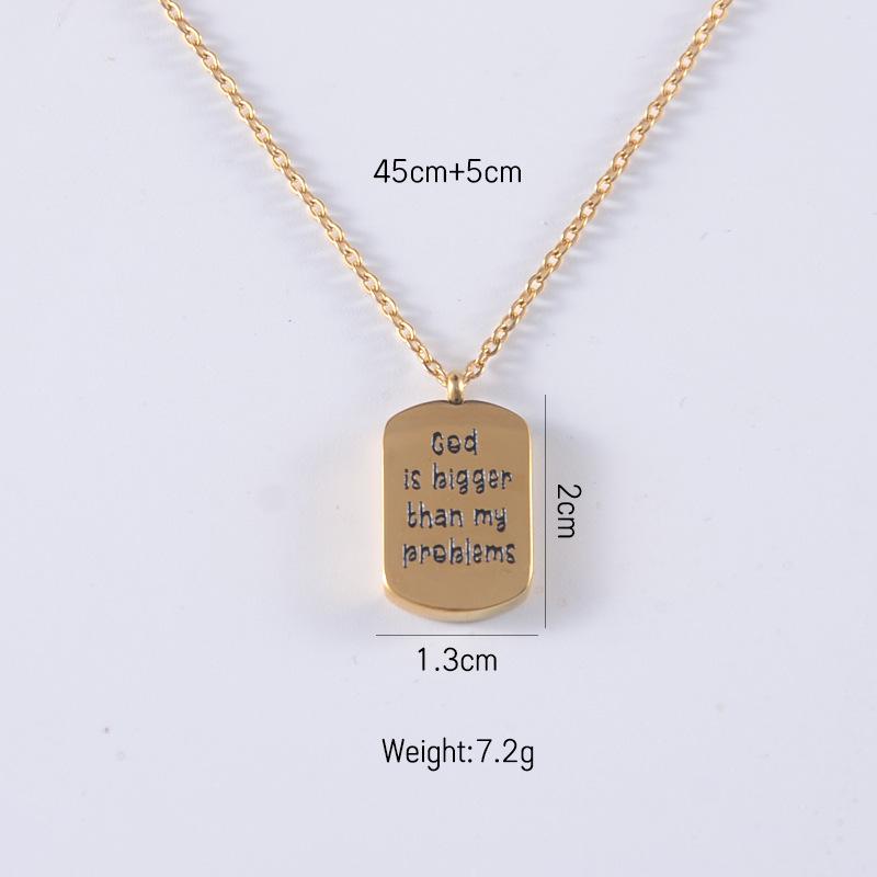 Cross-Border Bestseller: Women's Personalized Stainless Steel Titanium Necklace