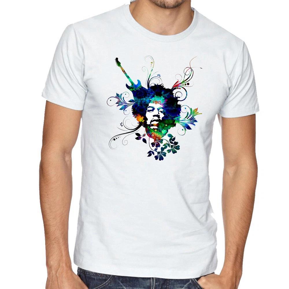 Jimi Hendrix Flowers Music Fun White TShirt 003 S