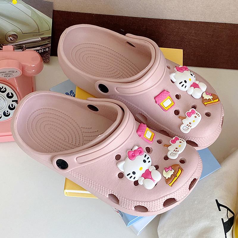 Hello Kitty Schuhanhänger-Set für ABS Wasserdichte Sandalen Dekorieren Schnallendekorationen Accessoires Spielzeug Geschenk