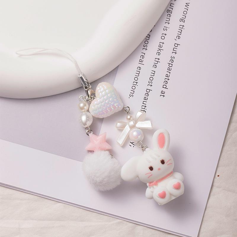 

Мультяшний Плюшевий Кролик Підвіска на Ключі - Сердечко-Шарм для Сумки, Дівчачий Стиль Ins, Універсальна Прикраса
