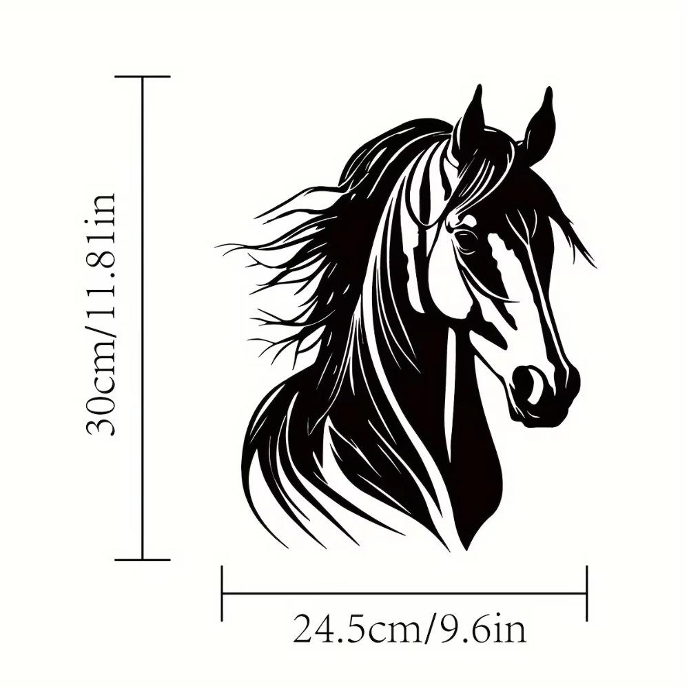 Urocza 1-częściowa sztuka ścienna z głową konia Wykwintna metalowa dekoracja. Idealny do wewnątrz i na zewnątrz. Świetny pomysł na prezent, wystrój domu w stylu rustykalnym