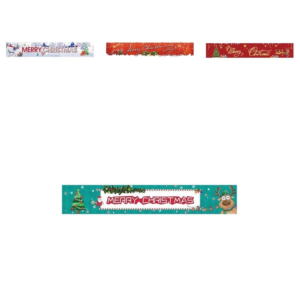 Christmas Banner Party Decorations For Indoor And Outdoor Use 300x50cm Polyester Fabric