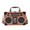 Fun Creative Radio Shape Women Handbag Fun Retro Individual Crossbody Bag Vintage Shoulder Bag Unique Small Box Messenger Bag