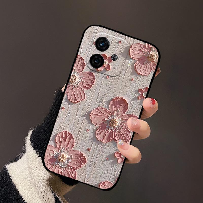 Für Vivo IQOO Z9 Turbo Rückabdeckung Mode Schwarz Weiches TPU Silikon Handyhülle Für IQOO Z9 Turbo 5G Handy Schutzhülle Fundas