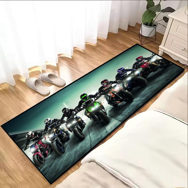 

Motorcycle Carpet Garage Mat Racing Cool Motorcycle Display Mat Motorcycle Display Mat Non Slip Floor Decorative Rug 40cmx60cm