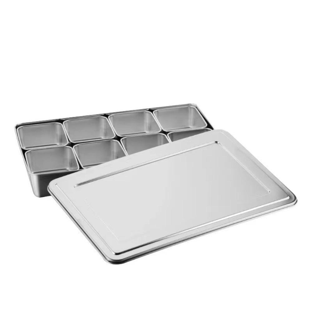 6/8 Grid Food Preparation Box Rectangular Dessert Ingredient Box Seasoning Storage Box  Hot Pot