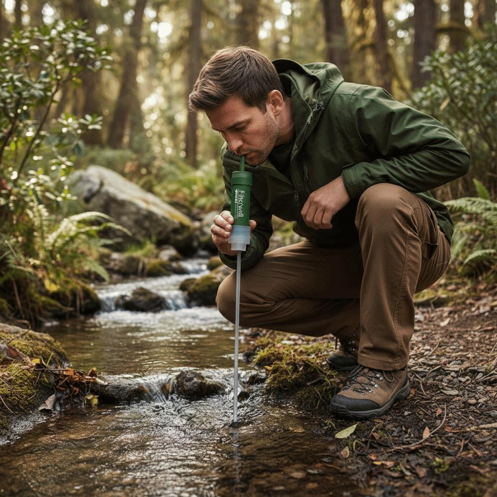 Mini Purification Water Filter Straw Drinking Water Filtering Straw  Camping