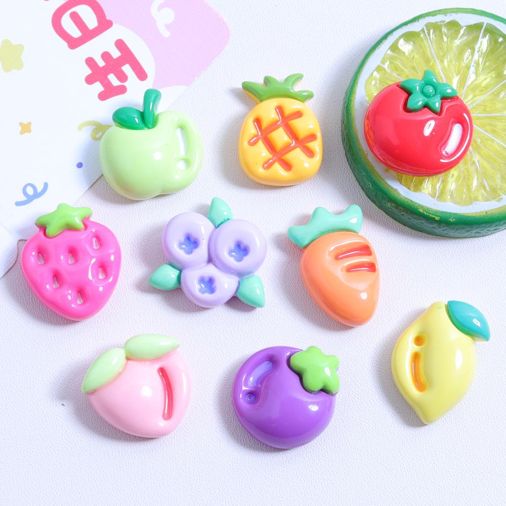 DIY Cartoon Fruit & Veggie Charms: Cream Glue Resin Accessories for Crocs