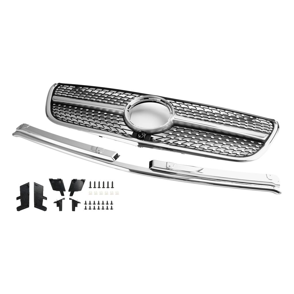 Diamond Front Bumper Grill Grille Fit Mercedes Vito W447 2015-19 GT Stlye