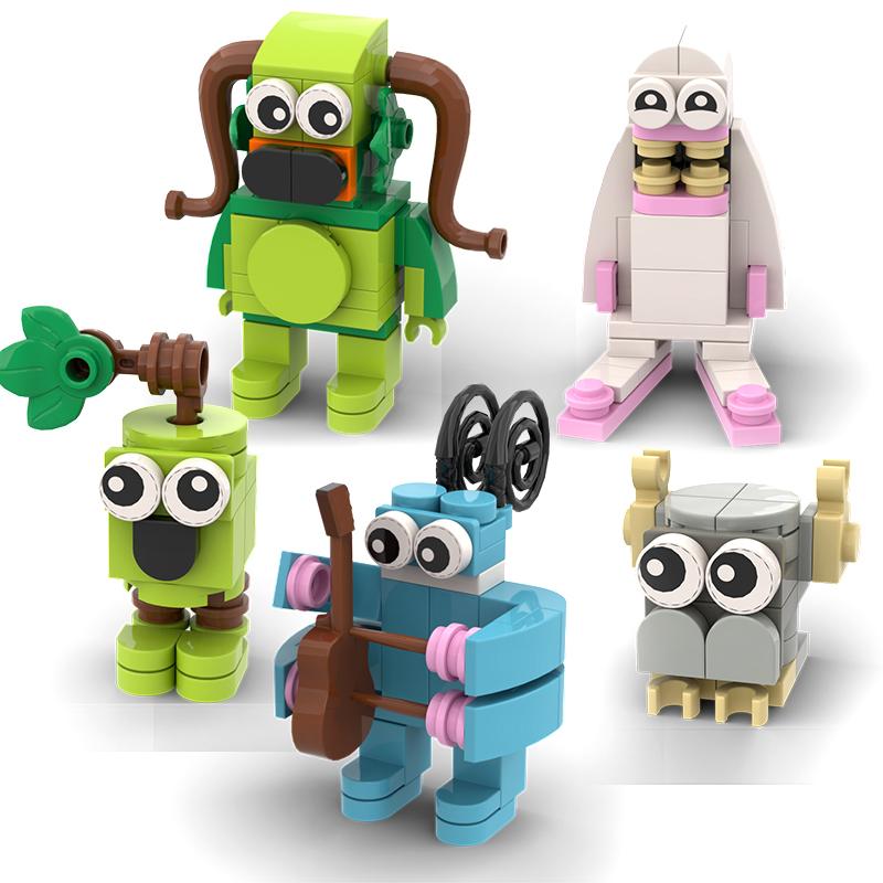 

MOC Новая версия My Singing Song Monsters Хор Строительные блоки Милые Фигурки Brickheadz Кубики Игрушка Детские Подарки на День Рождения
